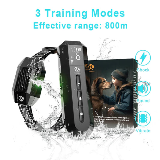 Dog Shock Collar Vibrating Electric Rechargeable Training Collar with Magnetic Remote Adjustable Waterproof E-Collar with 3Modes