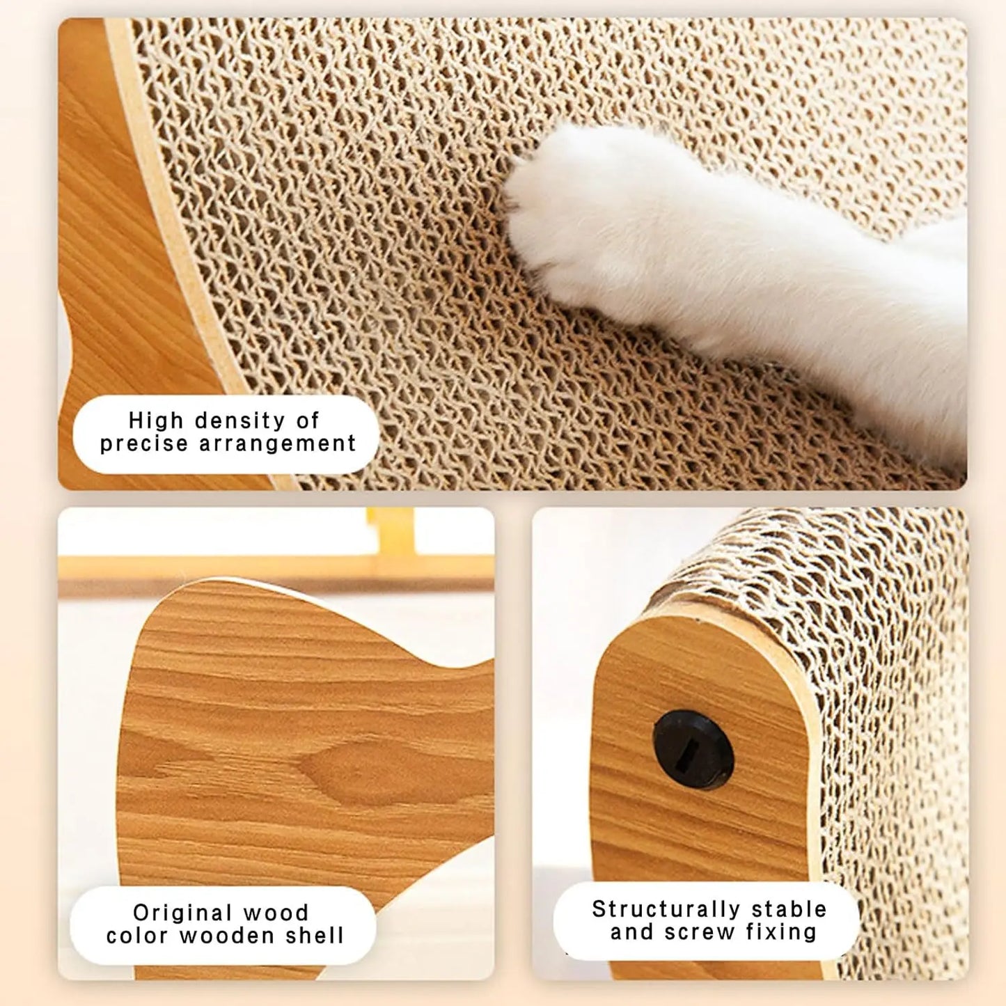 Cat Scratching Sofa with Wooden Frame