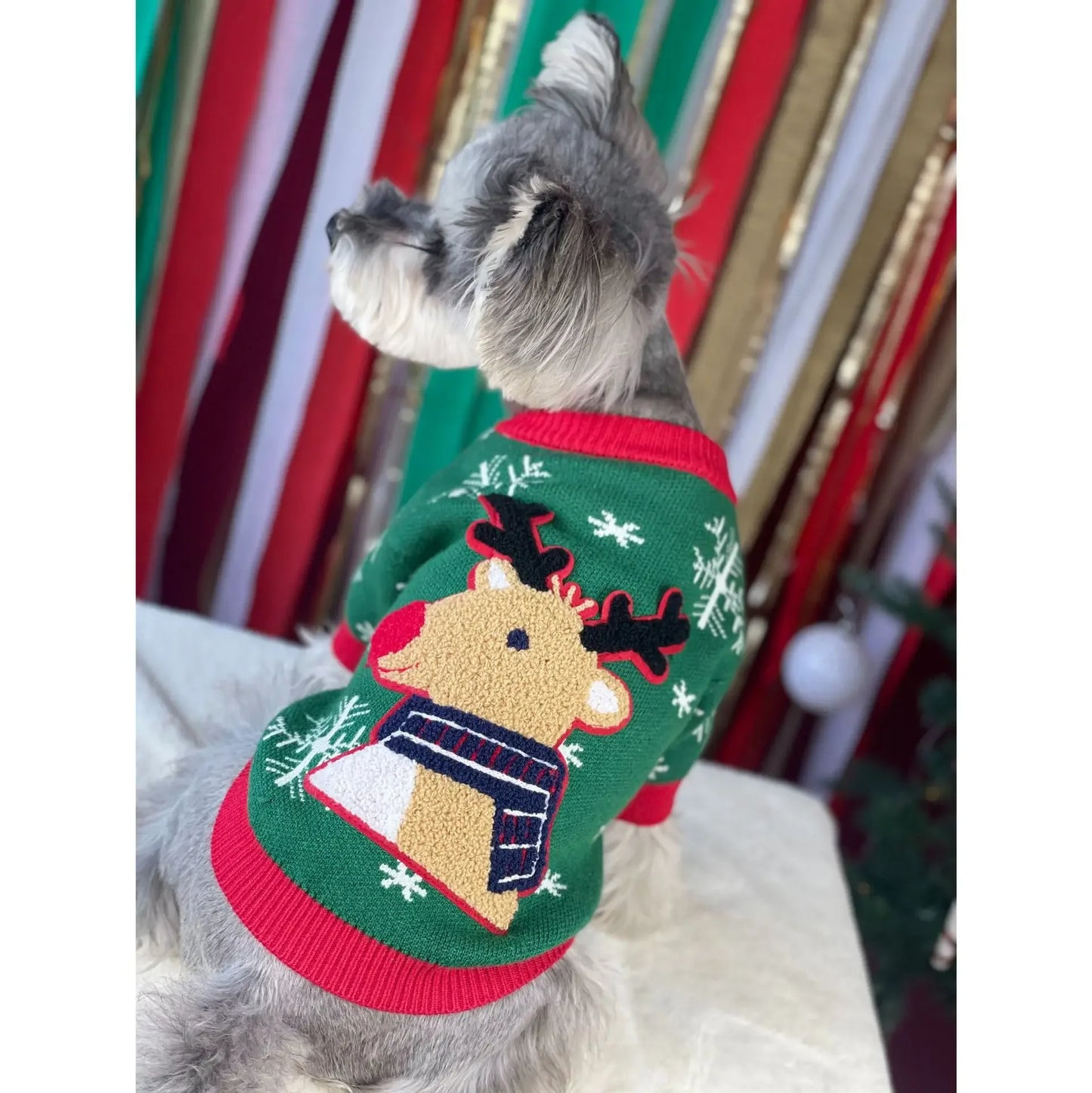 Autumn Winter Dog Clothes Christmas Sweater Pet Schnauzer Yorkshire Maltese Shiba Pomeranian