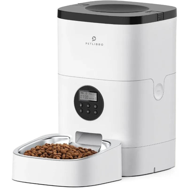 Automatic Cat Feeder, Automatic Cat Food Dispenser with Timer Interactive Voice Recorder, Auto Cat Feeder