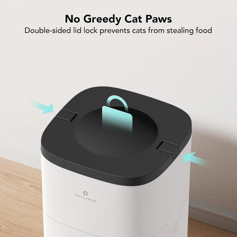 Automatic Cat Feeder, Automatic Cat Food Dispenser with Timer Interactive Voice Recorder, Auto Cat Feeder