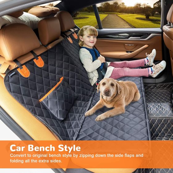 Dog Car Seat Cover for Back Seat, 100% Waterproof