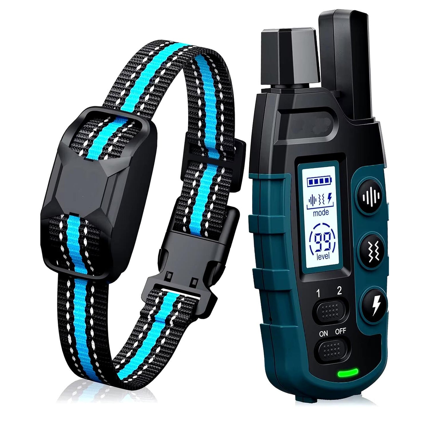 Electric Dog Training Collar Remote Control Waterproof Pet  For 5-120lbs Puppy, 3300Ft