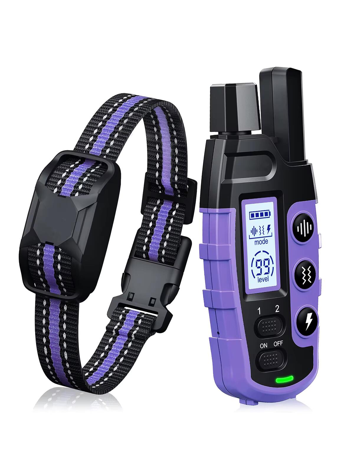 Electric Dog Training Collar Remote Control Waterproof Pet  For 5-120lbs Puppy, 3300Ft